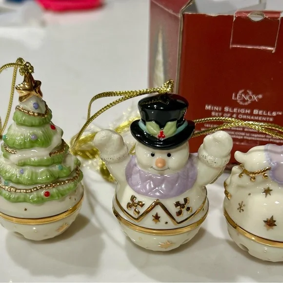 Lenox Festive Sleigh Bell Ornament Set - Picture 3 of 15